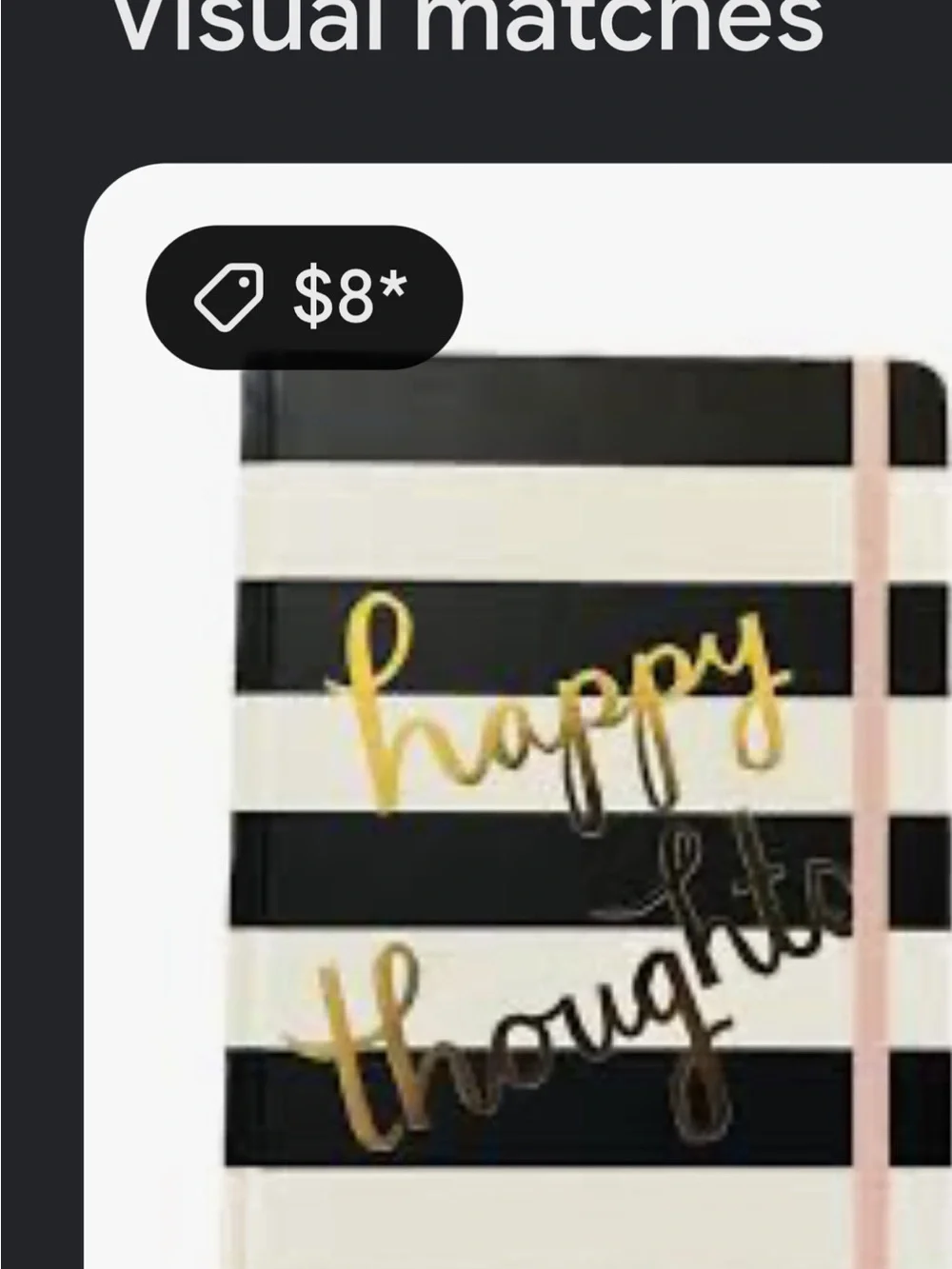 Striped Hardcover Journal - “Smile It Looks Good On You!” read more